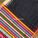 Odisha Handloom Black color Double Pall Phoda Kumbha Ikat Berhampuri Silk Saree | Bidyut Fashion House - Bidyut Fashion