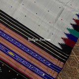 Odisha Handloom Grey color Double Pall Phoda Kumbha Ikat Berhampuri Silk Saree | Bidyut Fashion House