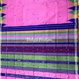 Odisha Handloom Pink color Double Pall Phoda Kumbha Ikat Berhampuri Silk Saree | Bidyut Fashion House
