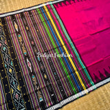 Odisha Handloom Pink color Double Pall Phoda Kumbha Ikat Berhampuri Silk Saree | Bidyut Fashion House