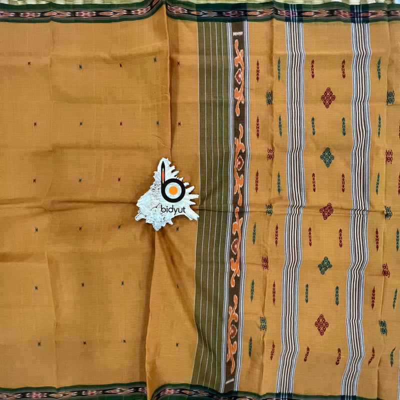 Jagatsinghpur Ikat Suta Cotton Saree - Traditional Odisha Handloom Weave open picture