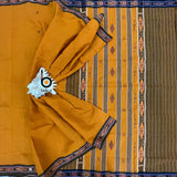 Exquisite Odisha Handloom Yellow color Suta Luga Ikat Cotton Saree - Unveiling the Artistry of Traditional Weaving