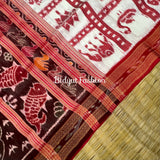 Elegance in White  Nabakothi | Nuapatna Ikat Khandua Sarees | Odisha Handloom Collection at Bidyut Fashion House