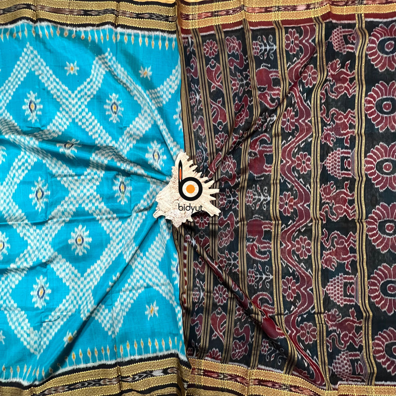 Odisha handloom Taraballi Nuapatna|Khandua Ikat Silk Saree - Bidyut Fashion