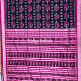 Traditional Odisha Handloom Sambalpuri silk Saree | Black color motifs