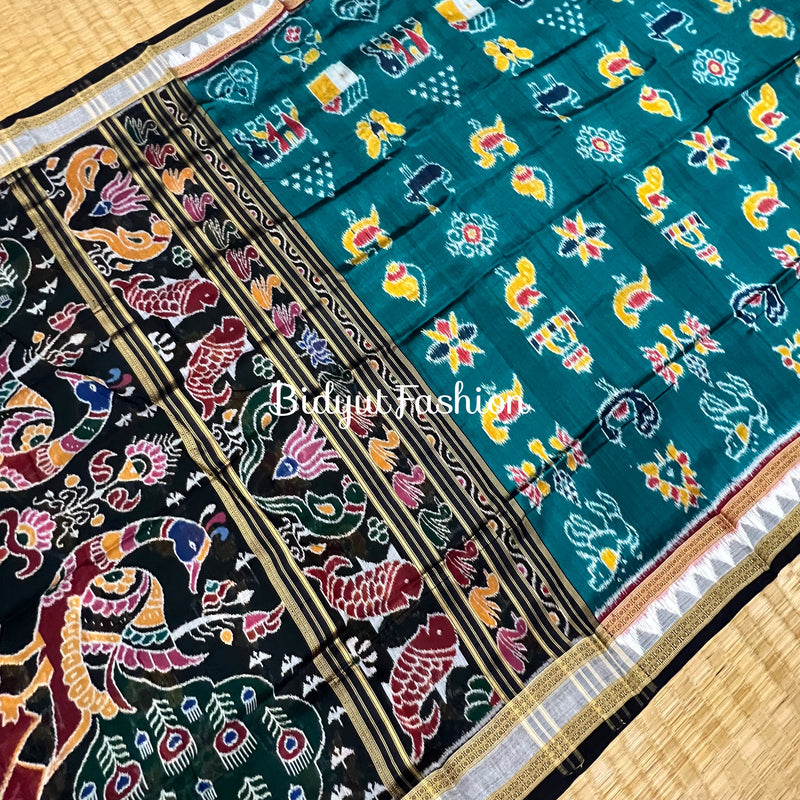 Enchanting Green | Nuapatna Ikat Khandua Sarees | Odisha Handloom Collection at Bidyut Fashion House - Bidyut Fashion