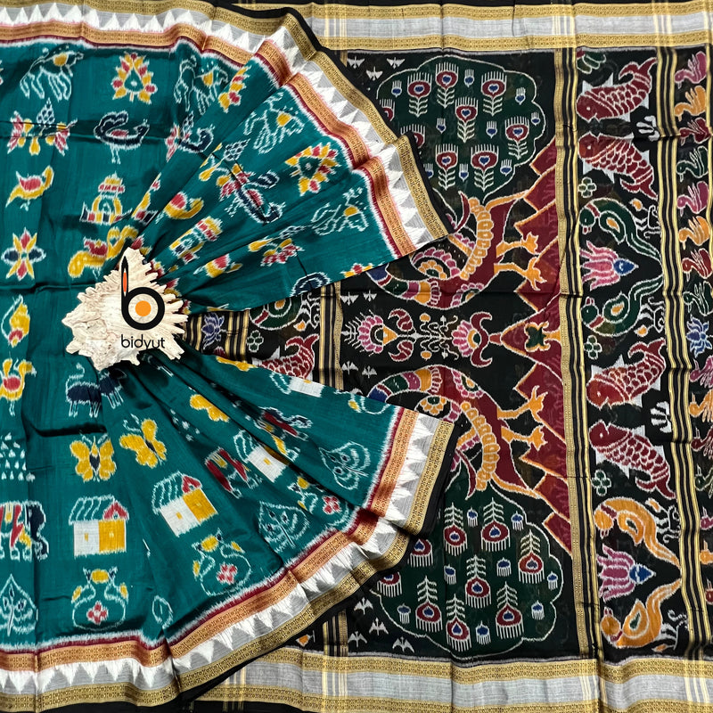 Enchanting Green | Nuapatna Ikat Khandua Sarees | Odisha Handloom Collection at Bidyut Fashion House