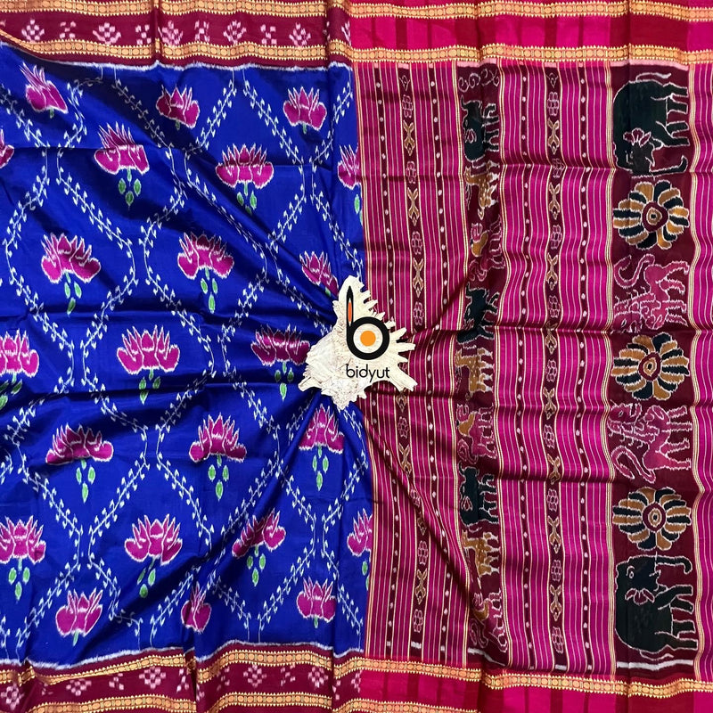 Lotus Motif Handloom Saree Sale