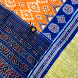  Orange Color Ikat Saree with best price