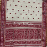 Red And White Dhaniakhali Sarees