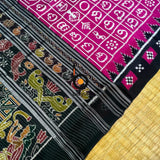 Odisha handloom Odia alphabet motif Ikat Silk Saree