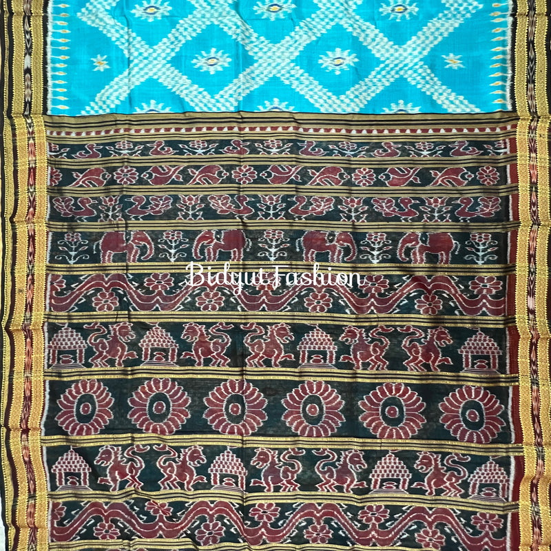 Odisha handloom Taraballi Nuapatna|Khandua Ikat Silk Saree - Bidyut Fashion