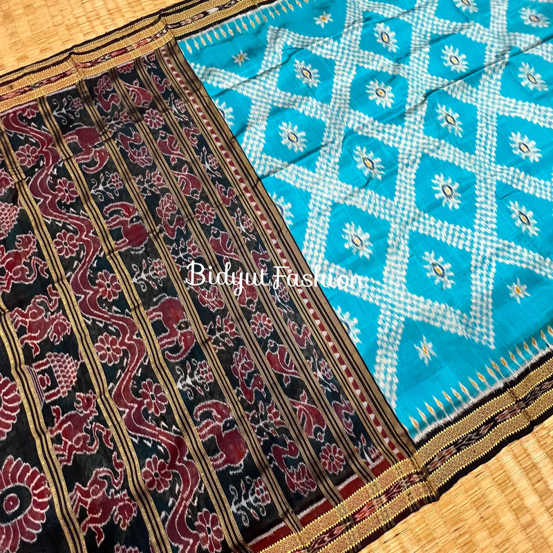 Odisha handloom Taraballi Nuapatna|Khandua Ikat Silk Saree - Bidyut Fashion